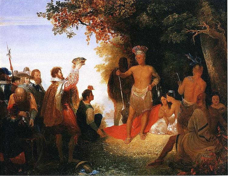 John Gadsby Chapman Coronation of Powhatan oil painting image